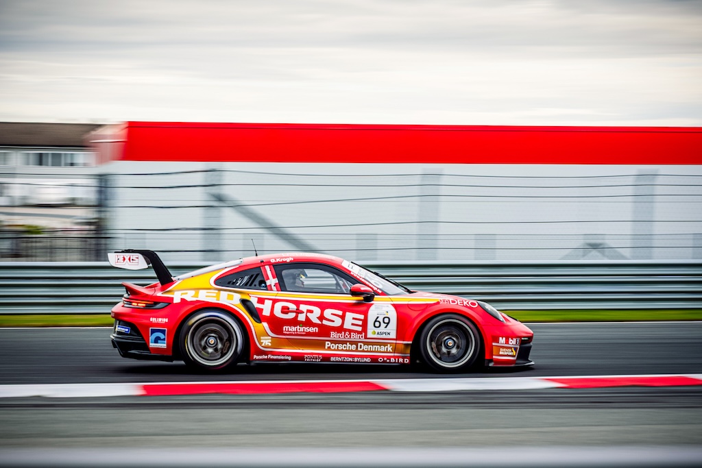 Gustav Krogh kom tættere på mesterskabspodiet på Rudskogen.
(Foto: Porsche Carrera Cup Scandinavia)